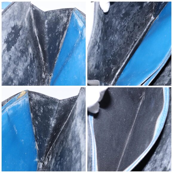 LOUIS VUITTON Epi Bicolor Varenne Hand Bag Black Blue LV Auth - Picture 16 of 16